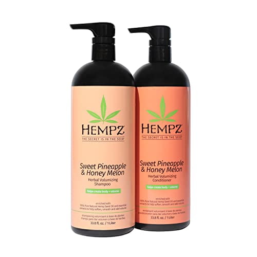Hempz Doux Ananas & Miel Melon Shampooing & Revitalisant à Base de Plantes Litres, 338 fl oz Duo Set