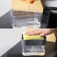 thumbnail image 3 of Sponge Dish  Dispenser Press Design Automatically Liquid Dispenser Box Sponge Holder  Dispenser for Home Kitchen Grey, 3 of 8