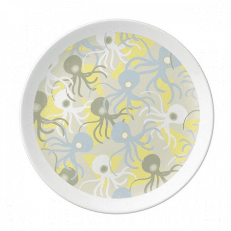 

Illustration Animals Lovely Octopus Plate Decorative Porcelain Salver Tableware Dinner Dish