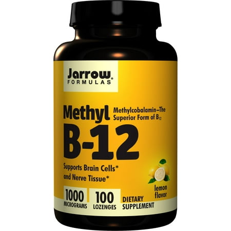Metabolic Support Formula - Jarrow Formulas Methylcobalamin (Methyl B12), Supports Brain Cells and Nerve Tissue, 1000 mcg, 100 Lozenges