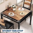 thumbnail image 6 of M optimized Dining Table Set for 2/4, Wood Kitchen Table with Upholstered Chairs, Kitchen Table Chairs Set w/Collision Angle for Small Space, Dining Room, Apartment, 6 of 7