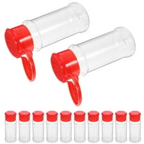 DEEPCRAFF 12Pcs Multipurpose Seasoning Shaker Bottle Plastic For Cooking And Food Preparation 4.13x1.57x1.38in