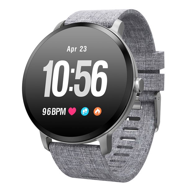 Kuymtek 696 V11 Reloj táctil Monitor de ritmo cardíaco Pulsera inteligente a prueba de agua (Gris)-249771.02