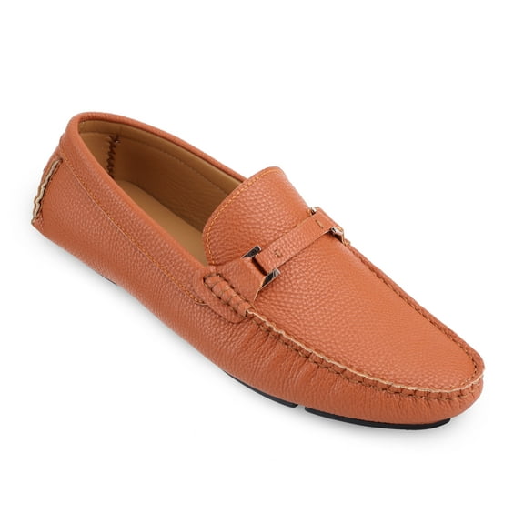 Mio Marino Men's Casually Suave Leather Penny Loafers