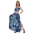 thumbnail image 3 of Bimba 2 Pcs Sexy Beach Party Wear Dress For Womens Printed Smocked Crop Top & Long Skirt CoordSet, 3 of 7