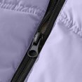thumbnail image 5 of Boys Girls Puffer Vest Thick Warm Hooded Down Outerwear with Zipper Pocket Fall Winter Sleeveless Casual Jacket, Purple 3 Years, 5 of 6