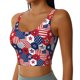 thumbnail image 2 of Balery American Stars2 Sujetadores deportivos con espalda cruzada para mujer, acolchados, sin costuras, de alto impacto, ideales para yoga, gimnasio, entrenamiento y fitness.-Large, 2 of 8