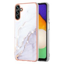 Allytech Galaxy A13 5G Case, Pretty Marble Design Heavy Duty Shockproof Hybrid Hard PC Soft TPU Bumper Three Layer Drop Protection Anti-Fall Cover Case for Samsung Galaxy A13 5G - White