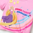 thumbnail image 4 of Disney Princess Girls Graphic Tee with Floral Legging Shorts Rapunzel Short Sleeve Outfits Stes Sizes 3-10T, 4 of 7