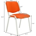 thumbnail image 3 of VINGLI Orange Waiting Room Chairs, 5-Pack PU Church Chairs Conference Room Chairs Stackable Chairs, Office Guest Chairs & Reception Chairs Stacking Chairs for Meeting,Office Lobby, Simple&Space-saving, 3 of 9