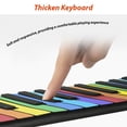 thumbnail image 3 of Tignapoo SJ-4902 Portable 49-Key Roll-Up Piano with 47 Tones, 14 Demo Songs, 128 Rhythms, ABS Panel, and Waterproof Silicone Keys, Built-in Rechargeable Battery, 3 of 7