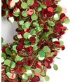 thumbnail image 3 of Guirnalda de Navidad artificial de pino rojo verde de plástico Decoración de manto de corona de Navidad para interiores al aire libre (Navidad verde rojo) Namotu WRJM-397, 3 of 4