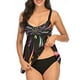 thumbnail image 5 of Toystoory Traje de baño de 2 uds para mujer, traje de baño con estampado degradado, traje de baño para mujer, traje de baño sin espalda con Traje de baño fuegos artificiales de colores XL, 5 of 6