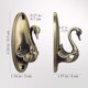 thumbnail image 5 of unbranded Gancho Para Vintage Dorado De Aleación De Zinc Con Clásico Y Tornillos Incluidos, 5 of 6