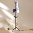thumbnail image 6 of Triangular Floor-Standing Coat Rack, Space-Saving Assemblable Detachable Garment Hanger, Easy-Assembly Clothes Rack for Bedroom, Entryway and Home Storage Organization, 69*22in, Black, 6 of 10