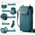 thumbnail image 4 of Dteck Phone Wallet Bag with Large Capacity Card Slots Cash Zipper Pocket, RFID Blocking Hand Strap and Crossbody Shoulder,Green, 4 of 10