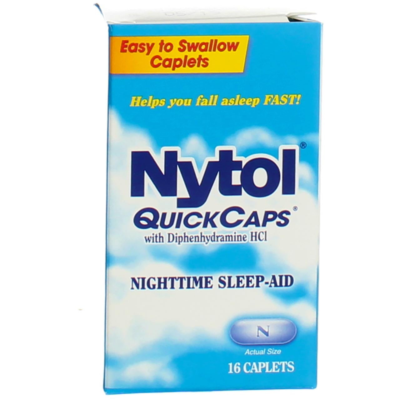 Nytol Quick Caps Regular Caplets, 16 Ct