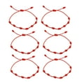 thumbnail image 1 of KAKOWELY 6pcs Braided Bracelet Red Knot String Wristband Adjustable Red Rope Wrist Chain,10.63"X0.16"X0.16", 1 of 5