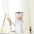 thumbnail image 3 of Cheers.US Makeup Cotton Round Holder, Clear Diamond Pattern Cotton Pads Organizer Container Display Stand Cosmetic Makeup Storage Box with Lid - Clear, 3 of 7