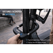 Ninebot Smart Fingerprint U-Lock - Anti-Cut and Anti-Theft, Supports Fingerprint, App, and Key Unlocking, Universal for Electric Scooters.