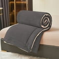 thumbnail image 6 of Newxiaaa New Bed Blankets, Multifunctional Milk Velvet Lambswool Double Layer Blanket for Couch & Bed, Soft and Cozy Warm Plush Fluffy Blanket All Seasons Suitable 200x150cm (Dark Gray), 6 of 6
