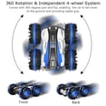 thumbnail image 6 of Remote Control Cars 4WD 2.4GHz: Toy Cars Stunt RC Car & 360° Rotating Off Road Amphibious Car Toys for Boys Girls Kids - Blue, 6 of 9