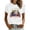 White-5, variant on WJJIAO Women's 250th Anniversary Print Shirt Bald Eagle and USA Flag 250 anniversary usa flag Patriotic Tshirt