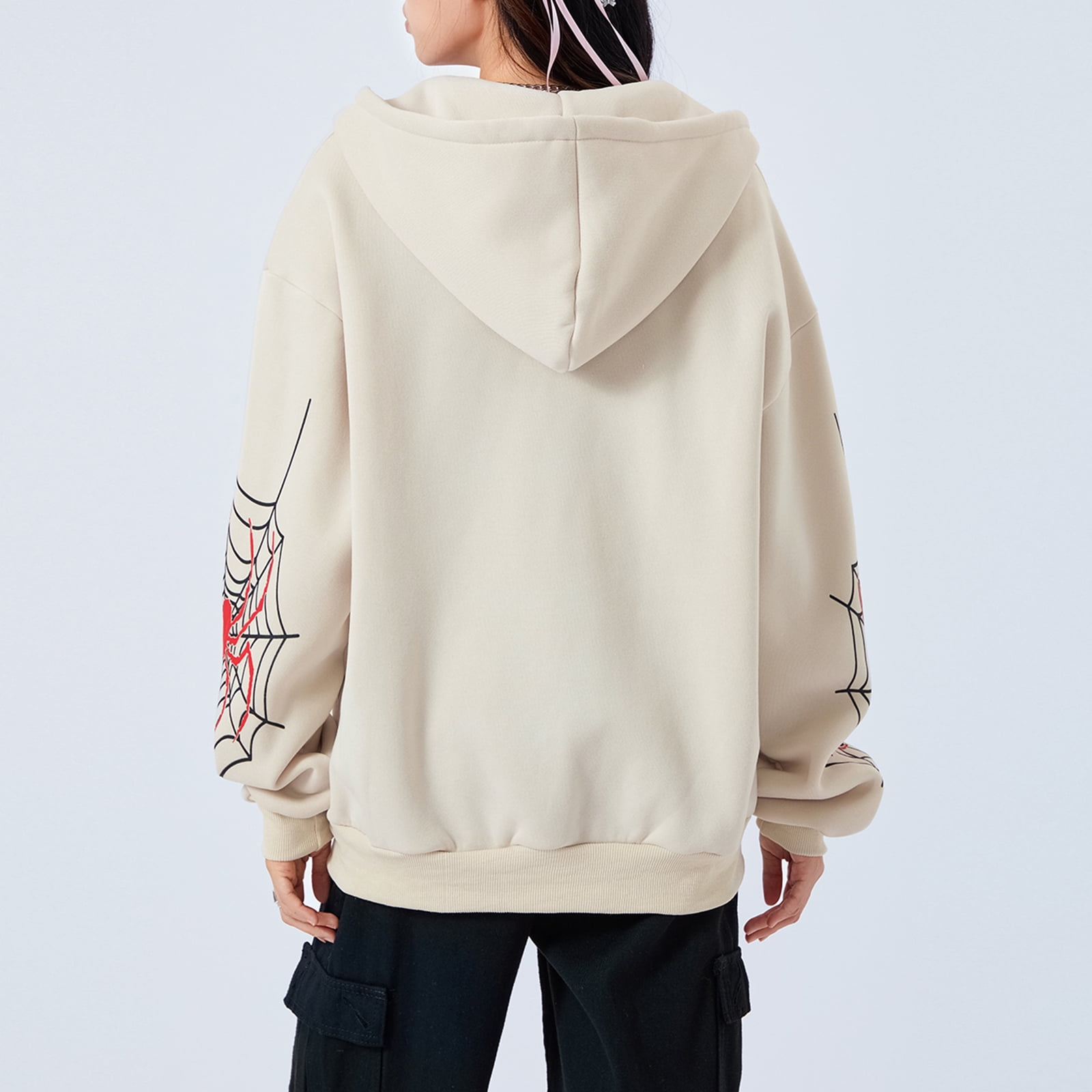 Amazon.com: Tyadorw Y2K Zip Up Hoodie Cross Skeleton Graphic