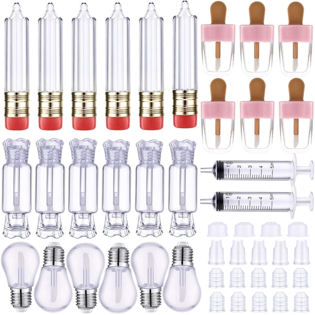 Envases en tubo para brillo labial Maitys Transparent, 28 unidades