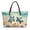 Blue - Sea Turtle Beach, variant on ZUXONGSY Cross Deer Print Tote Bag for Women Casual Top Handle Tote Bag Lightweight Weekender Bag with Zipper for Daily Use Business