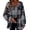 Grey, variant on Women’s Shacket Plaid Sherpa Shirt Jacket Button Down Long Sleeve Oversized Fleece Coat with Chest Pocket Casual Warm Flannel Style Outerwear for Fall Winter Beige L