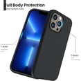 thumbnail image 4 of Silicone Case for iPhone 13 Pro - Shock-Absorbent- Liquid silicone case Compatible with iPhone 13 Pro (6.1 inch) Black Color, 4 of 9