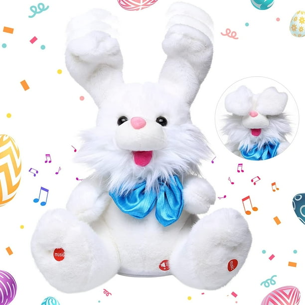 Easter Bunny Toy Talking Rabbit Stuffed Animal Repeats What You Say