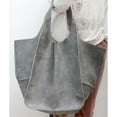 thumbnail image 2 of Women‘s PU Shoulder Bag Large Capacity Bucket Tote Soft Satchel Splicing Design, 2 of 2