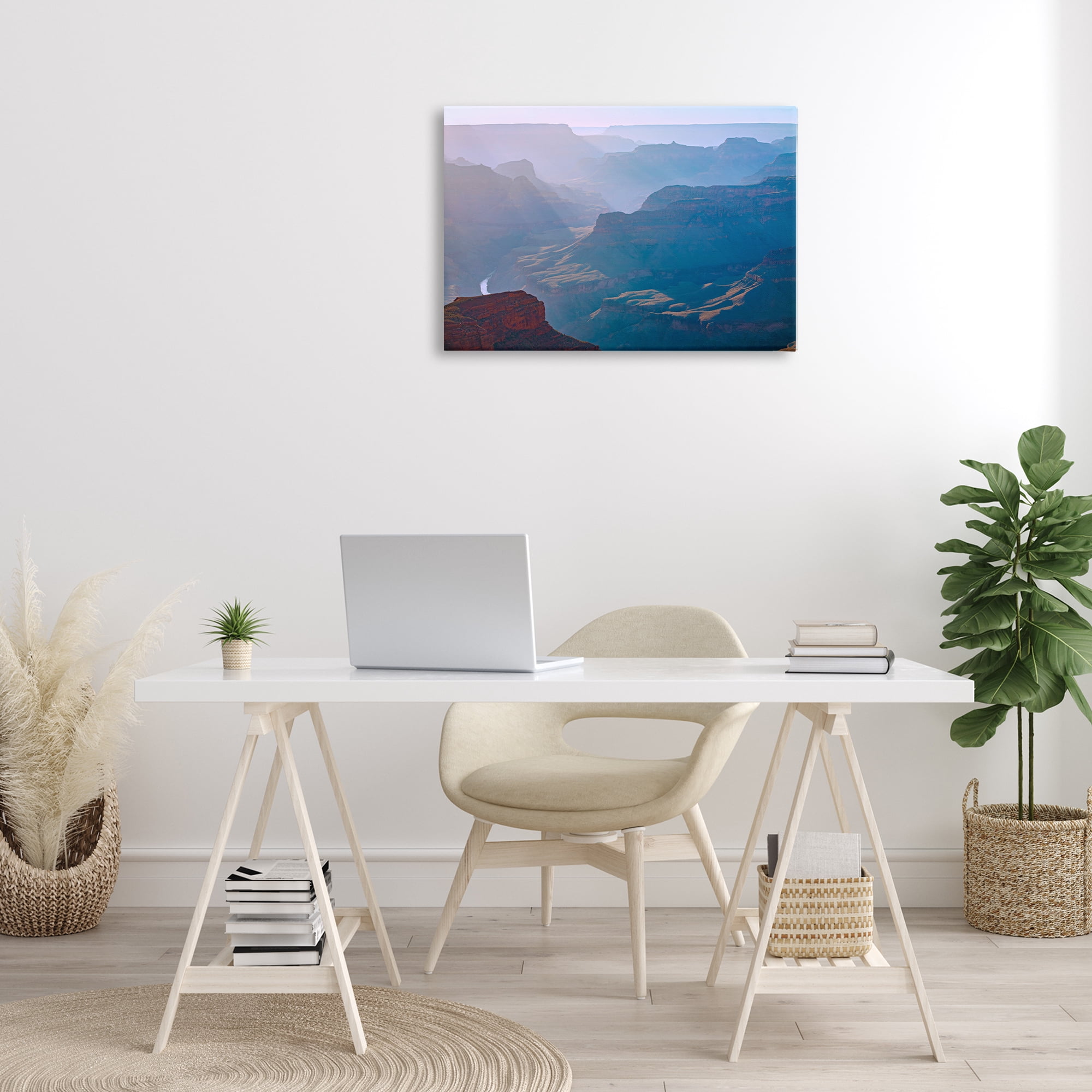 Stupell Industries Sun Rays Mountain Mesa Landscape & Nature Photography Wrapped Canvas Art Print Wall Art, 30 x 20