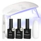 thumbnail image 1 of Kit de esmaltes de uñas en gel Beetles White con luz UV, 5 unidades, 1 of 7