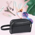 thumbnail image 6 of fankhu Men Women Fashion PU Leather Solid Color Phone Wristlet Bag Stylish Toiletry Bag Small Purse Wallet, 6 of 7