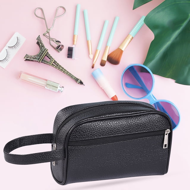 Bolso de mano de piel sintética para hombre bolsa de mano Likrtyny masculina de cuero sintético de Color sólido bolso de mano informal de aseo monedero pequeño 2021