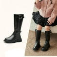 thumbnail image 4 of MEZZALL Girls Knee High Boots Fashion Soft Sole Versatile Long Boots For Big Kids Autumn Winter Leather Boots Show Performance Solid Color Cute Teen Shoes, 4 of 9