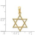 thumbnail image 4 of 14K Yellow Gold Star Of David Pendant (24 X 15) Made In Peru d3801, 4 of 6