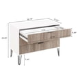 thumbnail image 3 of Pemberly Row Commode Standard à 3 Tiroirs en 2 Pcs et Table de Nuit 1.0 Multicolore, 3 of 13