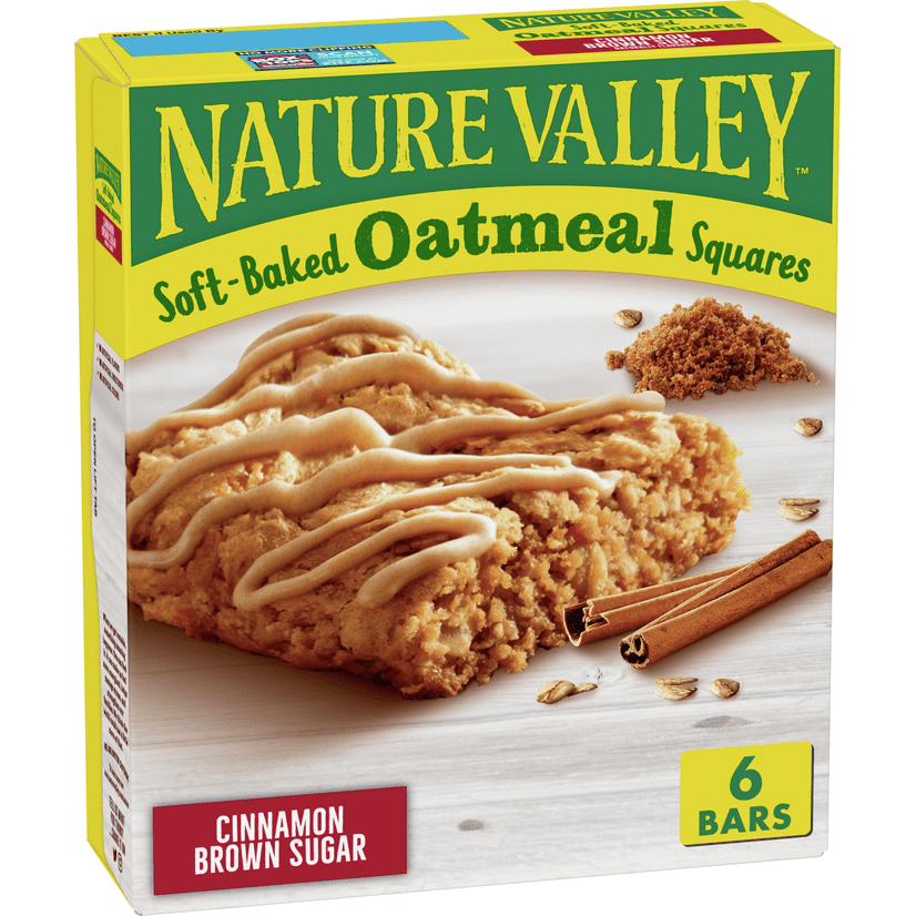 Nature Valley SoftBaked Oatmeal Squares, Cinnamon Brown Sugar, 6 ct, 7.44 oz
