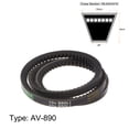 thumbnail image 2 of Uxcell 890mm Inner Girth 10mm Width Cogged V Belts Rubber Drive Belt for Power Transmission 2 Pack, 2 of 6