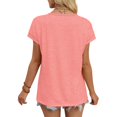 thumbnail image 5 of Womens Summer Tops V Neck Tunic T Shirt Cap Sleeve Business Casual Spring Outfits Loose Beach Vacation Clothes Basic Tees, 5 of 5