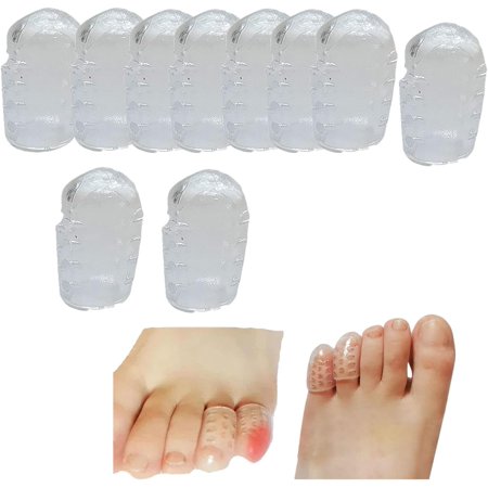 4/10/20/30 pcs-Silicone Anti-Friction Toe Protector - Silicone Breathable Toe Covers,Silicone Toe Caps Anti-Friction Breathable Toe Protector Prevents Blisters (10pcs)