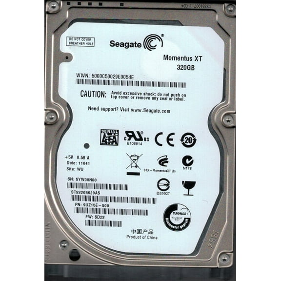 ST93205620AS P/N: 9UZ15E-500 F/W: SD23 WU 5YW Seagate 320GB