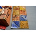 thumbnail image 2 of Small Rugs, Patchwork Rug, Turkish Rug, Oushak Rugs, Rugs For Entry, 1.9x3.6 ft Orange Rug, Overdyed Rug, Wool Rug, Housewarming Gift, 13428, 2 of 10