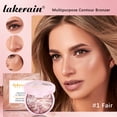 thumbnail image 4 of Multipurpose Contour Bronzer Powder Foundation, Lightweight Buildable Sheer to Light Coverage, Long-lasting, Satin Shimmer Finish Face Powder Makeup & Setting Powder, 4 of 10