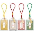 thumbnail image 1 of 4 amuletos japoneses Omamori de 4 colores (7,6 x 4,7 cm). Bolsitas colgantes para la buena suerte, la fortuna, la riqueza y el éxito., 1 of 5