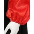 thumbnail image 6 of iiniim Men's Halloween Costume Satiny Long Lantern Sleeve Tunic Robe with Removable Cape Outfits Black M, 6 of 7